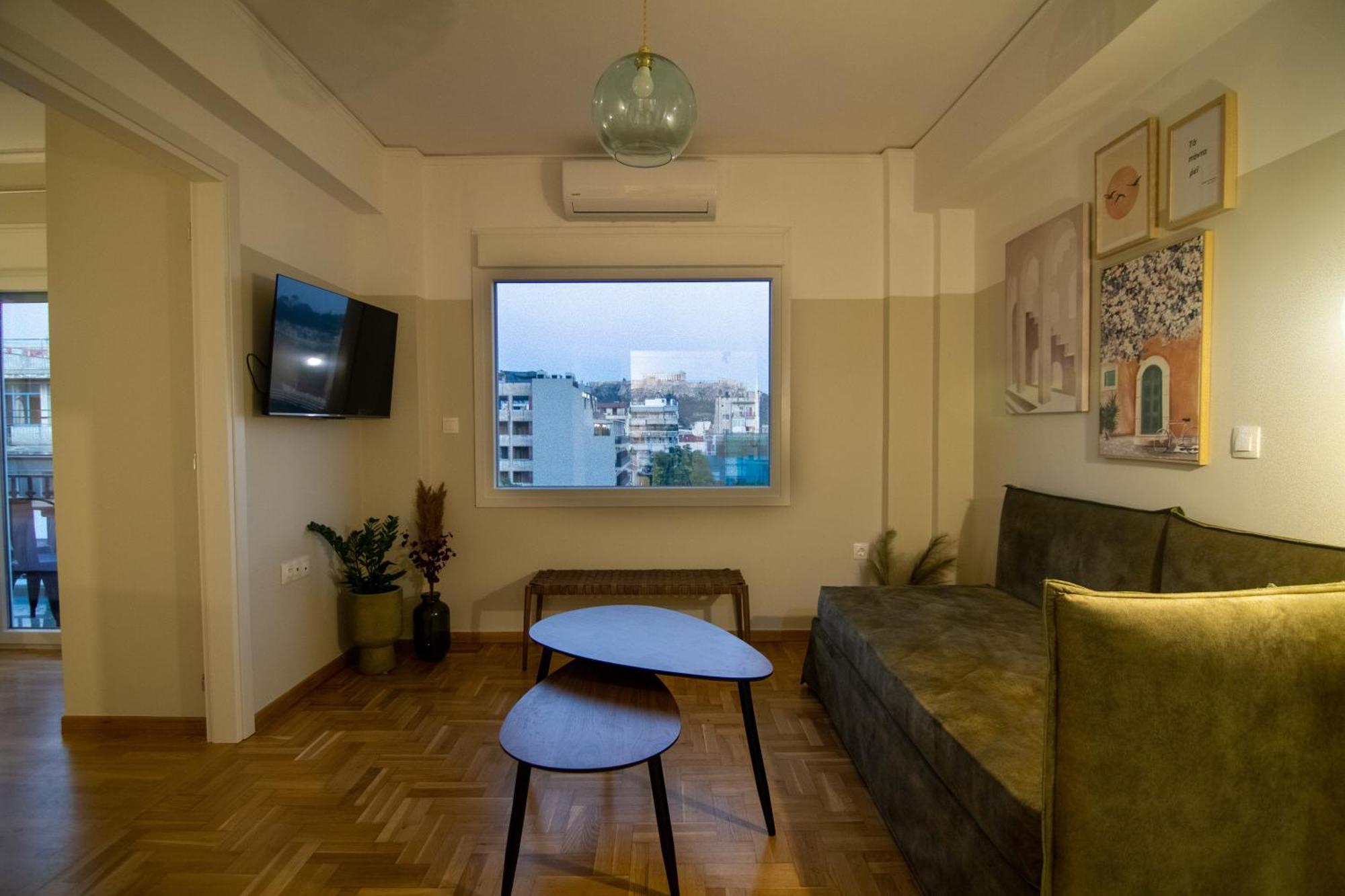 아테네 Stunning Acropolis View - 500M Metro - At Historical Center 아파트 외부 사진